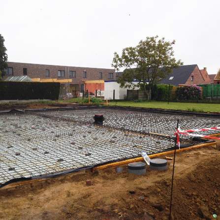 Funderingsplaat woningen