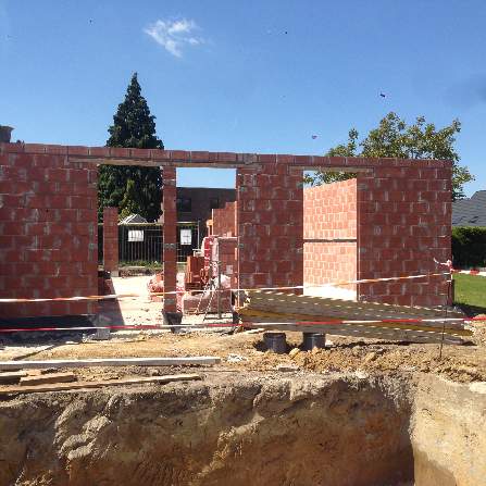 Aanvang metselwerken woningen