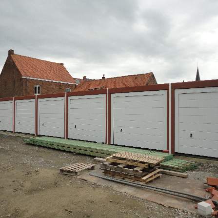 Plaatsing prefab betongarages