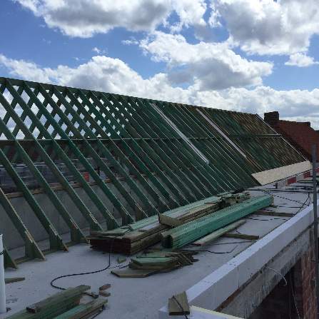 Aanvang dakconstructie